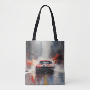 Bolso De Tela Coche de musculación roja en cabeza