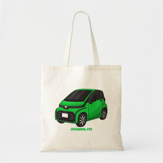 Bolso De Tela Coche de pequeño tamaño verde (Frente)