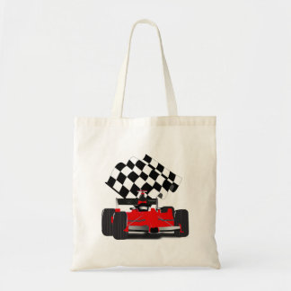 Bolso De Tela Coche de raza roja con bandera verificada