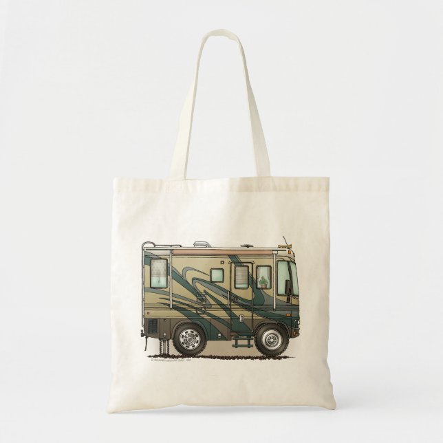 Bolso De Tela Coche grande Motorhome del campista contento lindo (Frente)