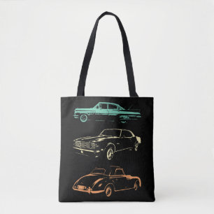 Bolso De Tela Coches de época - Retro gráfico de 80 y 90