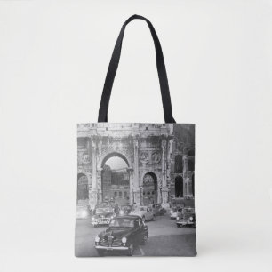 Bolso De Tela Coches y monumentos antiguos Roma Italia, capital