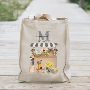 Bolso De Tela Cocina de carrito de flores de los agricultores de