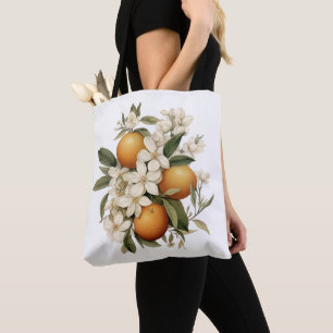 Bolso De Tela Cocina de flores de Naranja de época