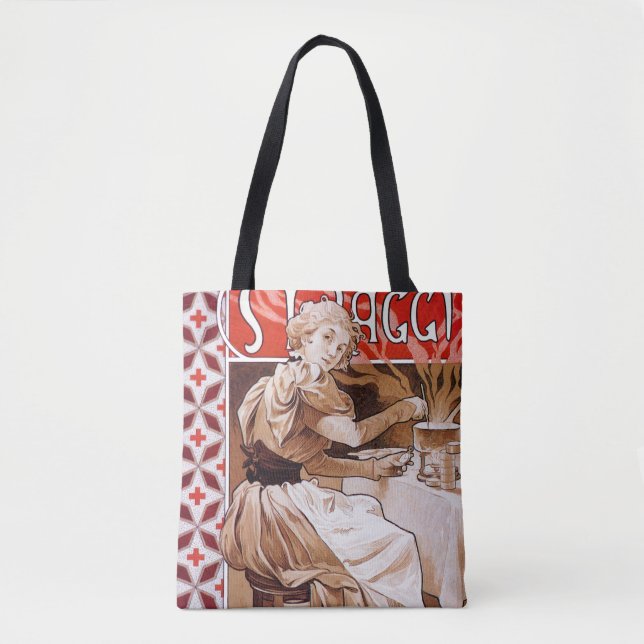 Bolso De Tela Cocina femenina, Alphonse Mucha (Anverso)