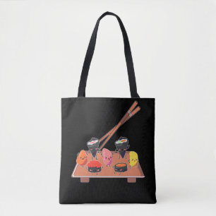 Bolso De Tela Cocina japonesa dulce bailando sushi