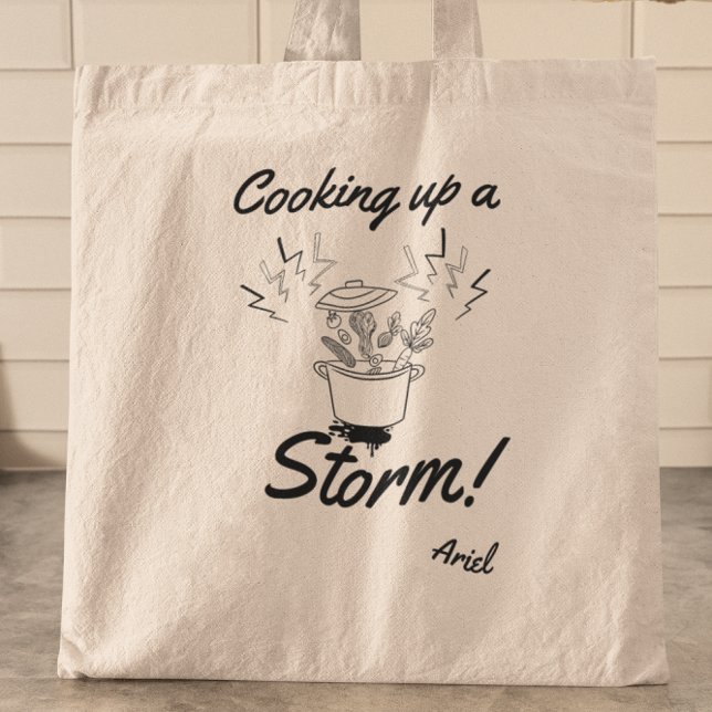 Bolso De Tela Cocina personalizada Un Chef Divertido De La Torme (Shop now and let your culinary journey begin in style!)