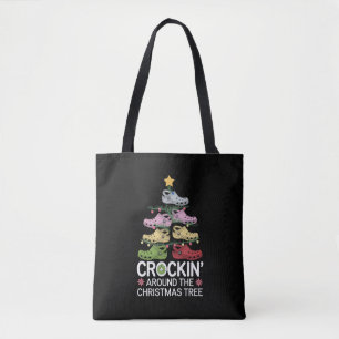 Bolso De Tela Cocinando alrededor del árbol de Navidad