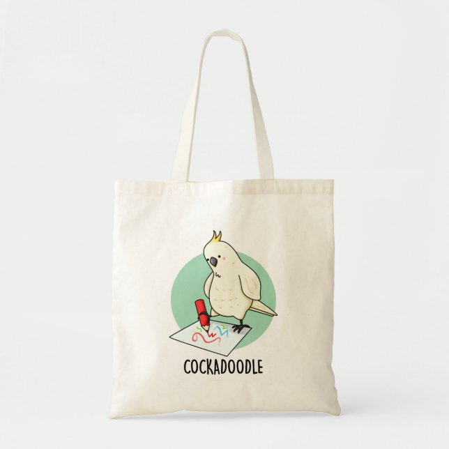 Bolso De Tela Cockadoodle Funny Cockatoo Pun (Frente)