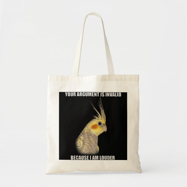 Bolso De Tela COCKATIEL Birds Funny Cockatiels Design (Frente)