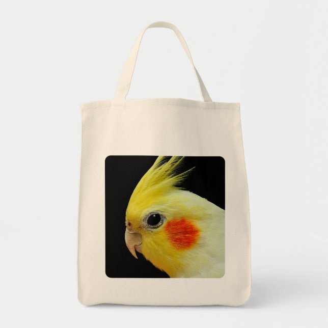 Bolso De Tela Cockatiel de Lutino (Frente)
