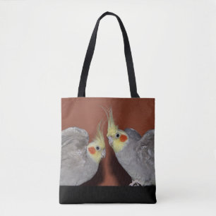 Bolso De Tela Cockatiel Duo All Over Print Bag