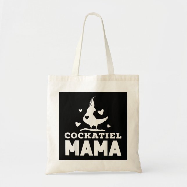 Bolso De Tela Cockatiel Mama Cockatoo Bird Lover Día de la Madre (Frente)