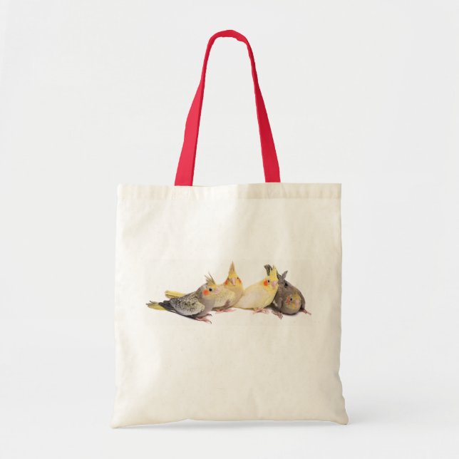 Bolso De Tela Cockatiels (Frente)