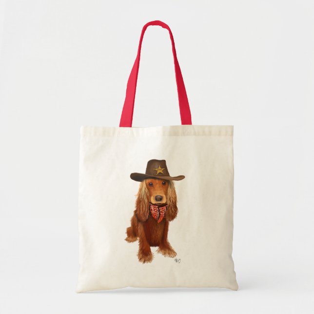 Bolso De Tela Cocker Spaniel Cowboy 2 (Frente)