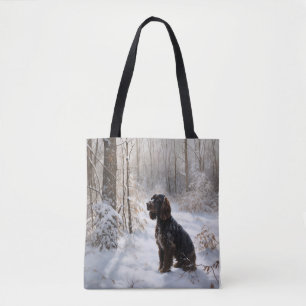 Bolso De Tela Cocker Spaniel Deja que nieve Navidad