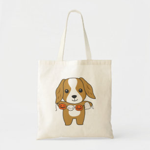 Bolso De Tela Cocker Spaniel Happy Halloween Dog Costume Tote Ba