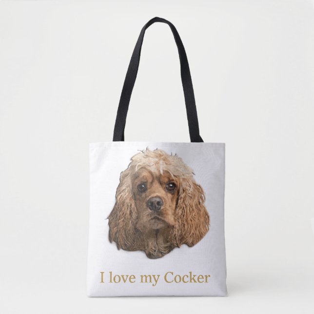 Bolso De Tela cocker spaniels (Anverso)