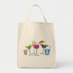 Bolso De Tela COCKTAIL GLASSES GROCERE o TOTE BAG