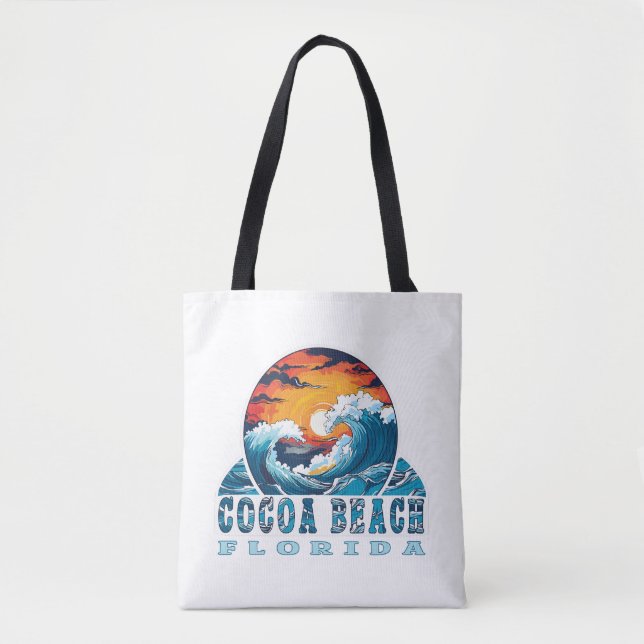 Bolso De Tela Cocoa Beach Florida (Anverso)