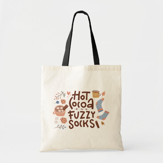 Bolso De Tela Cócoa caliente y diseño de zócalos difusos (Frente)
