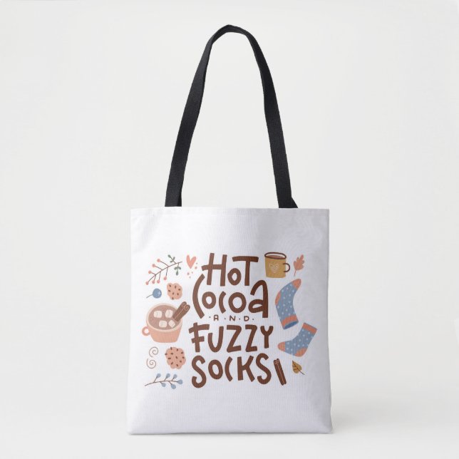 Bolso De Tela Cócoa caliente y diseño de zócalos difusos (Anverso)
