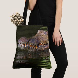 Bolso De Tela Cocodrilo