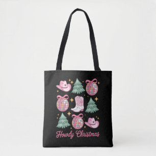 Bolso De Tela Cocota de Navidad Occidental Botas Sombrero Femeni