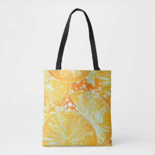 Bolso De Tela Cóctel de cítricos: Patrón de agua esparcido