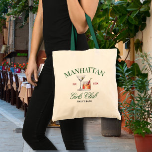 Bolso De Tela Cócteles Elegantes Club de Chicas Verde y Rojo