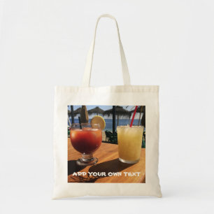 Bolso De Tela Cócteles junto al mar con texto personalizado