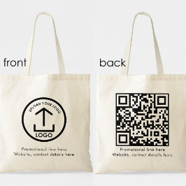 Bolso De Tela Cód. QR con logotipo profesional profesional moder