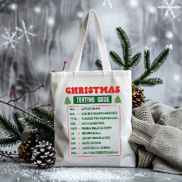 Bolso De Tela Código de Mensajes de Navidad