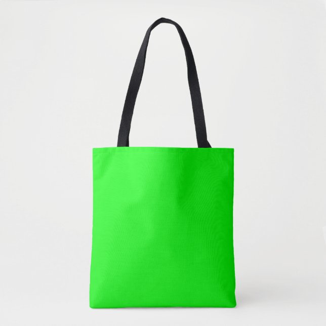 Bolso De Tela Código hexagonal verde neón 00FF00 (Anverso)