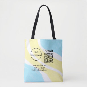 Bolso De Tela código q r simple añadir logotipo código de explor