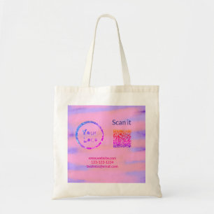 Bolso De Tela código q r simple añadir logotipo código de explor