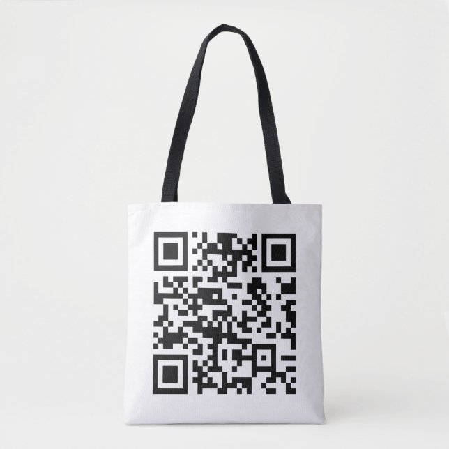 Bolso De Tela Código QR creado al instante (introduciendo su URL (Anverso)