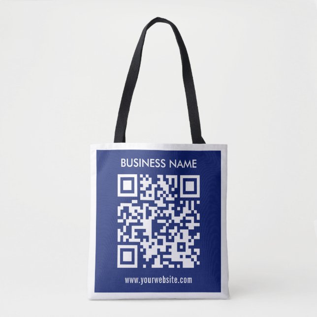 Bolso De Tela Código QR editable (generado instantáneamente) | A (Anverso)
