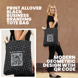 Bolso De Tela Código QR moderno 3D para empresas profesionales n