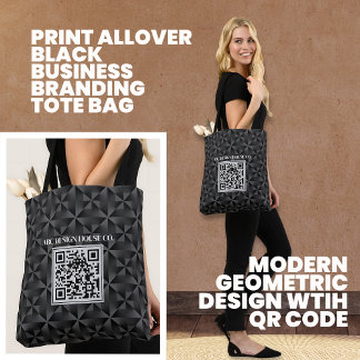 Bolso De Tela Código QR moderno 3D para empresas profesionales n