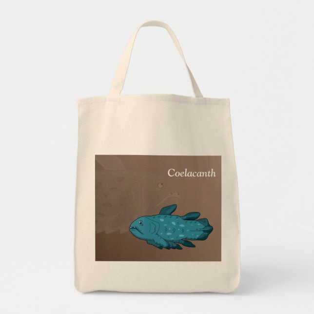 Bolso De Tela Coelacanth- Antiguo pez de aleta (Frente)