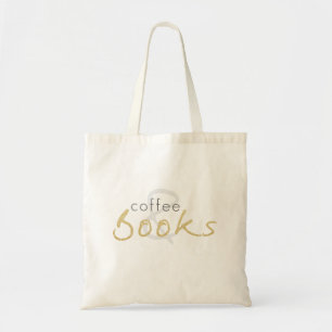 Bolso De Tela Coffe y libros tocan Bag