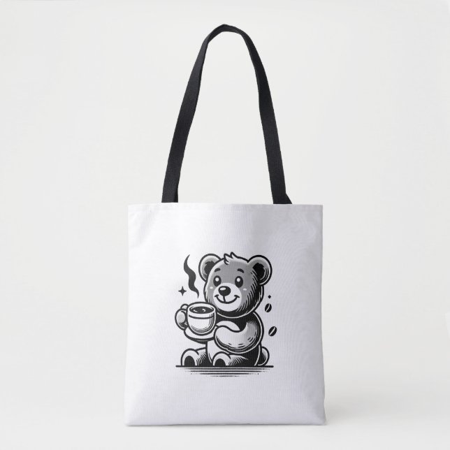 Bolso De Tela coffee bear (Anverso)