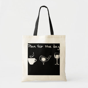 Bolso De Tela Coffee Golf Wine Funny Gift Para Hombres Mujeres
