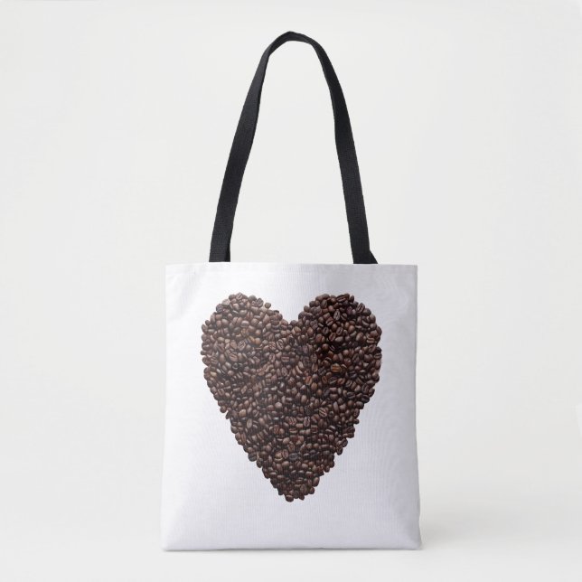 Bolso De Tela Coffee Heart (Anverso)