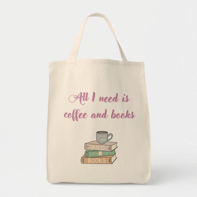 Bolso De Tela Coffee love book lover bag (Frente)