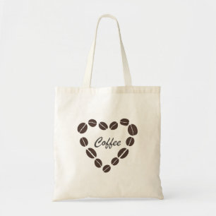 Bolso De Tela Coffee Love Coffee Bean Heart