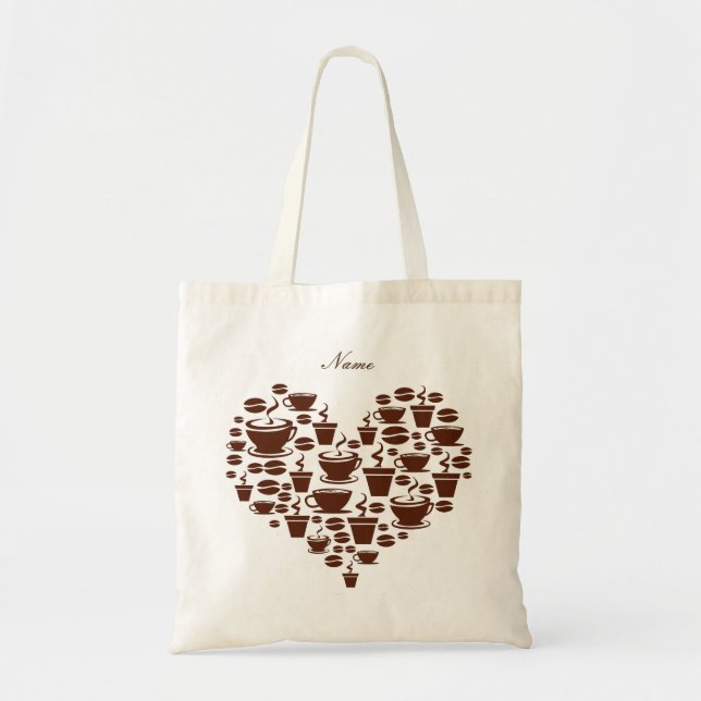 Bolso De Tela Coffee Lover Heart Thunder_Cove (Frente)