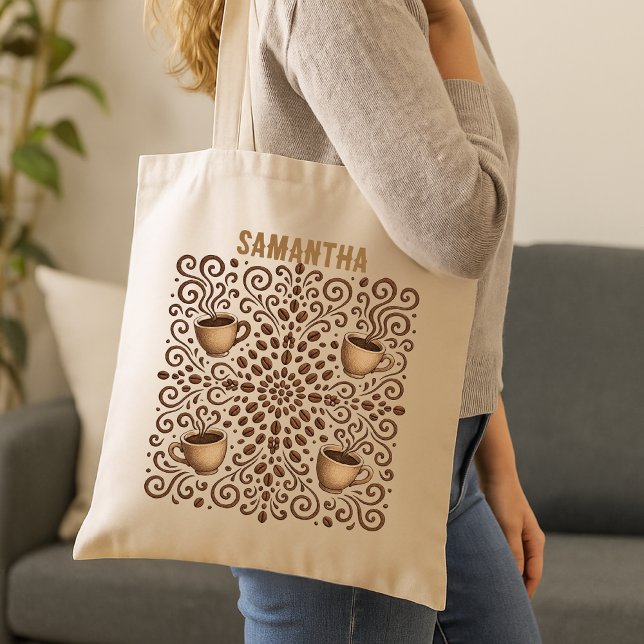 Bolso De Tela Coffee Mandala (Subido por el creador)