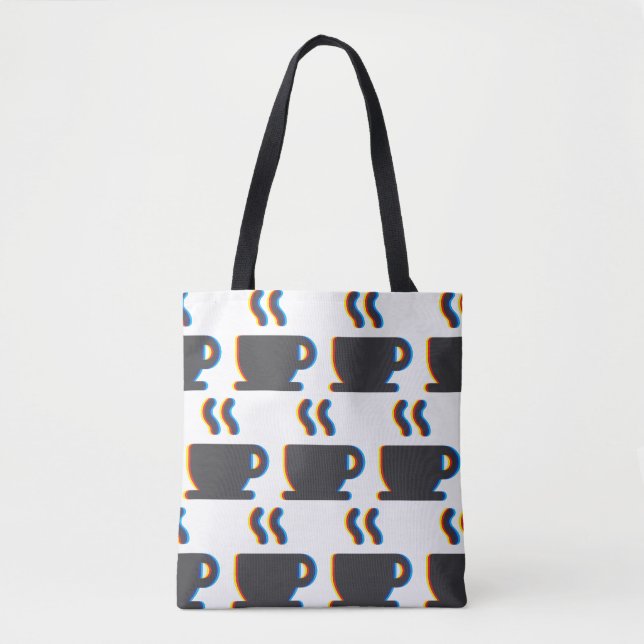 Bolso De Tela Coffee Mug Glitch (Anverso)